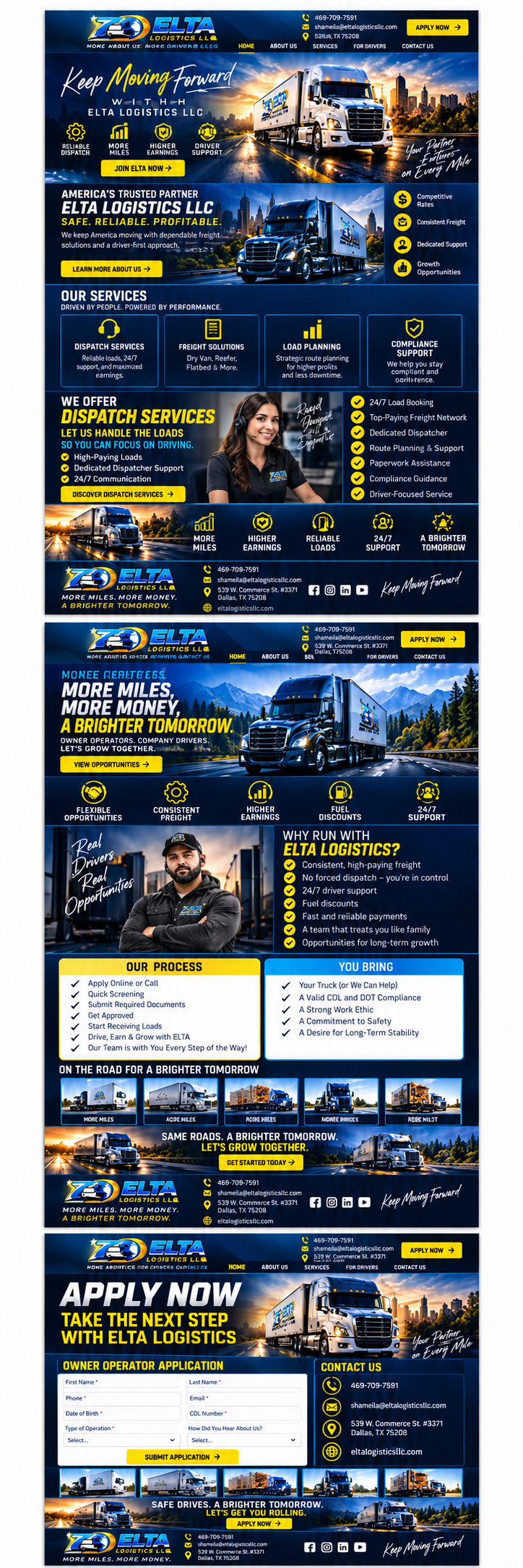 ELTA Logistics website design
